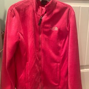 The North Face hot pink extra soft fleece jacket.